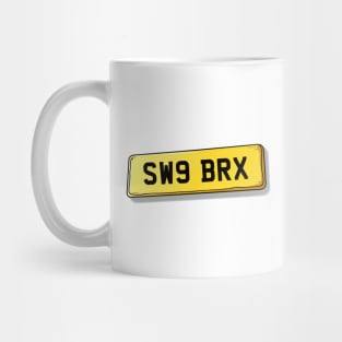 SW9 BRX Brixton Number Plate Mug